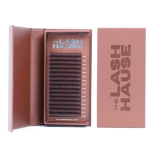 Dark Brown Eyelash Extensions Easy Fan