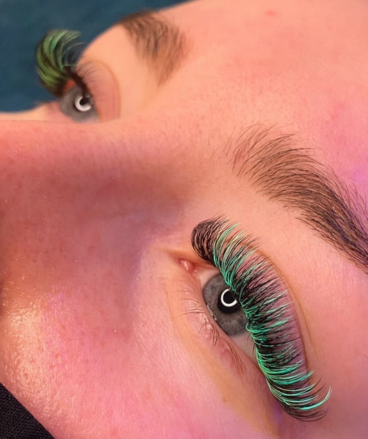 colours UV glow in the dark Russian volume eyelash extensions