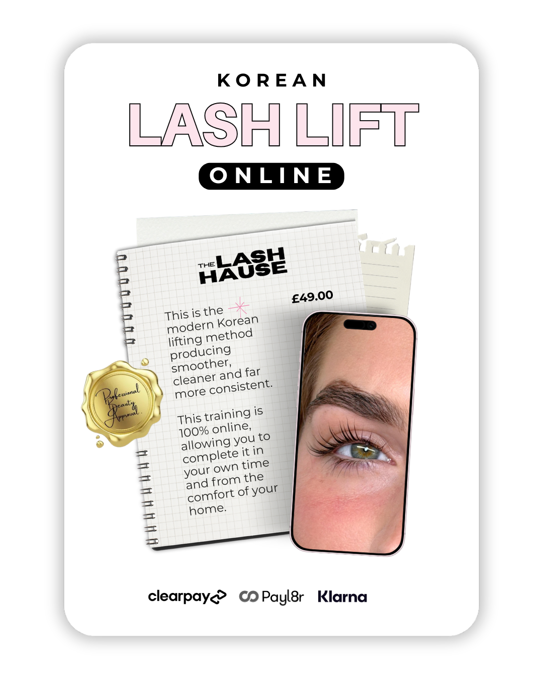 Online Accredited Korean Lash Lifting Course