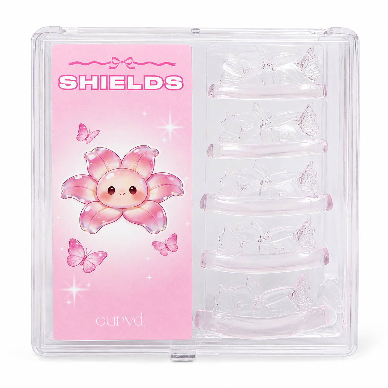 Flower & Butterfly Glueless Korean Flat Lift Shields