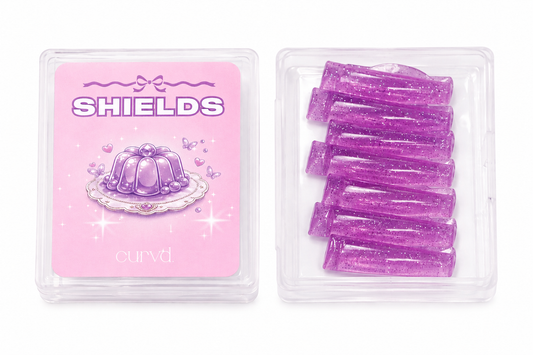 Purple Glitter Ascending Glueless Korean Lash Lift Shields