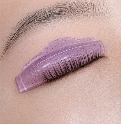 Purple Glitter Ascending Glueless Korean Lash Lift Shields