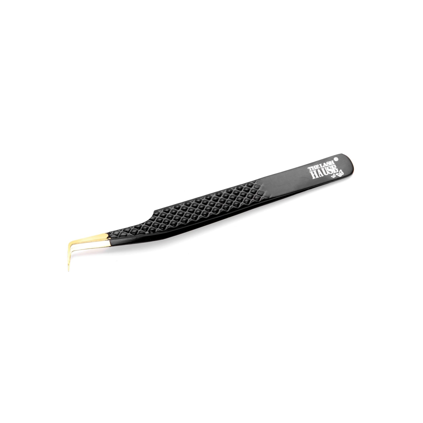 Luxury Wide Fan Perfecter Tweezer - BLACK & GOLD