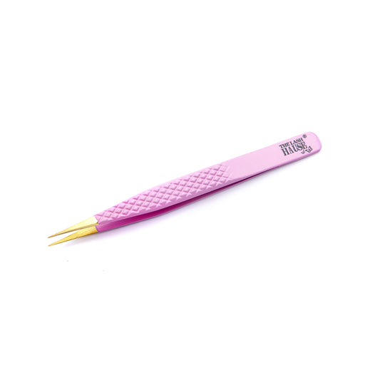 Luxury Straight Tweezer - PINK & GOLD