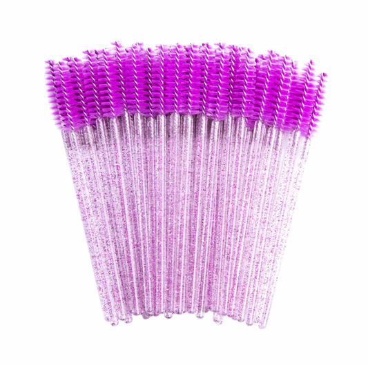 Purple Glitter Lash Wands